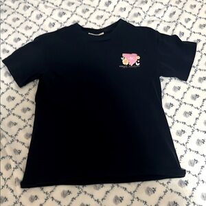Black Kids T-Shirt with Heart Design